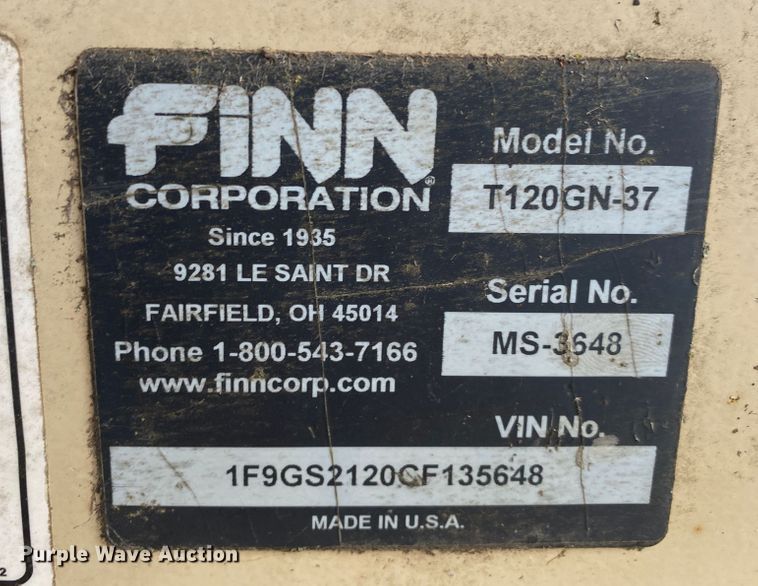 image for item DM4008 2012 Finn T120  hydroseeder