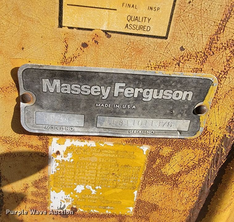 image for item JE9960 Massey Ferguson MF34  tractor