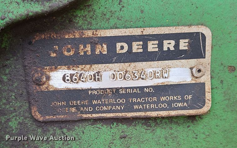 image for item KG9603 1981 John Deere 8640  4WD tractor