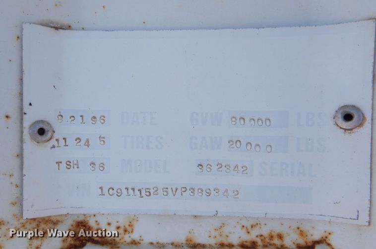 image for item LJ9815 1997 CPS TSH36  grain trailer