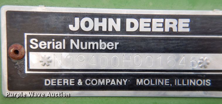 image for item LJ9861 John Deere 9400  hoe grain drill
