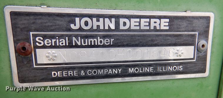 image for item LJ9861 John Deere 9400  hoe grain drill