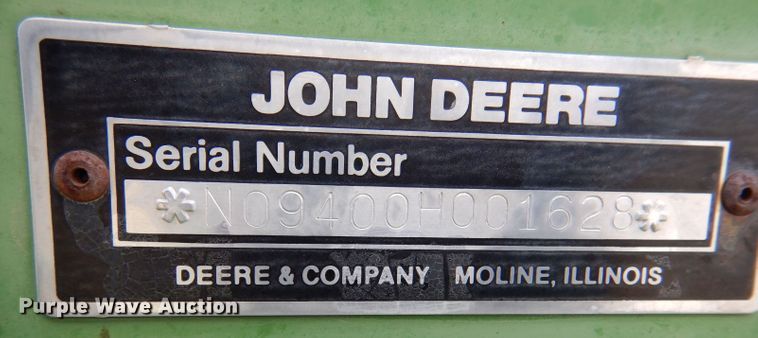 image for item LJ9861 John Deere 9400  hoe grain drill