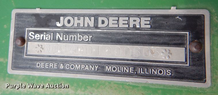 image for item LJ9861 John Deere 9400  hoe grain drill