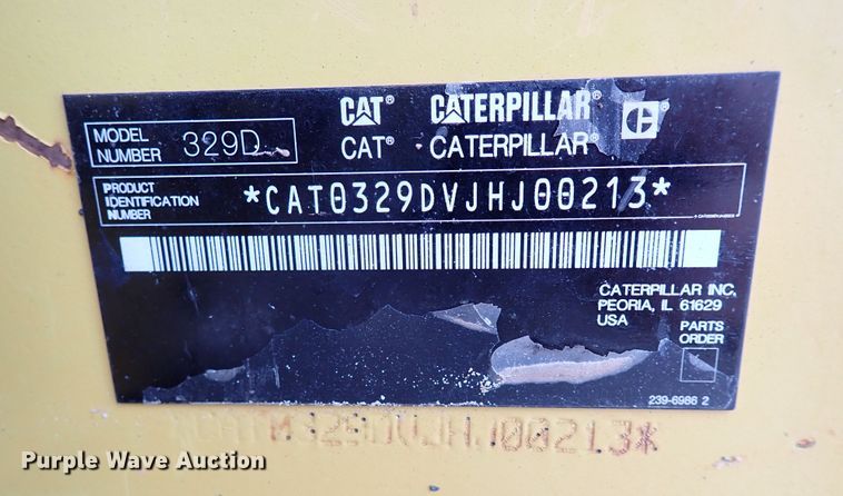image for item DK3601 2009 Caterpillar 329D L  excavator