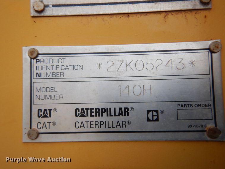 image for item DK3605 2000 Caterpillar 140H  motor grader