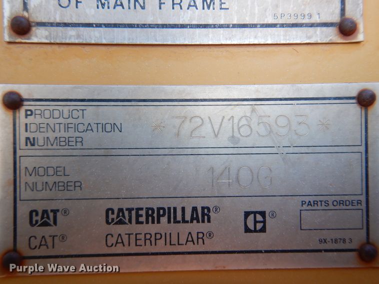 image for item DK3606 1994 Caterpillar 140G motor grader