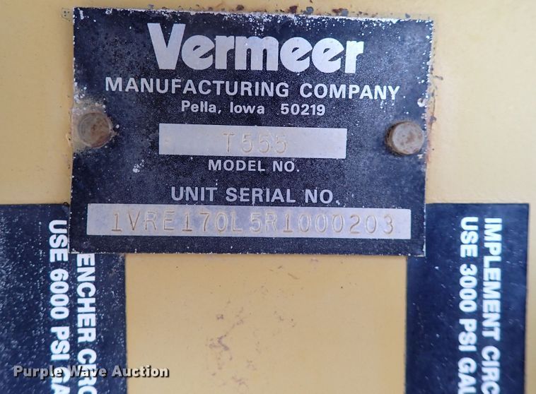 image for item DK3611 1994 Vermeer T555  trencher