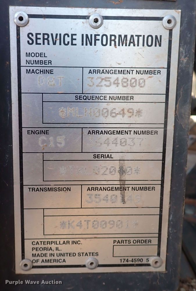 image for item DK3630 2012 Caterpillar D8T  dozer