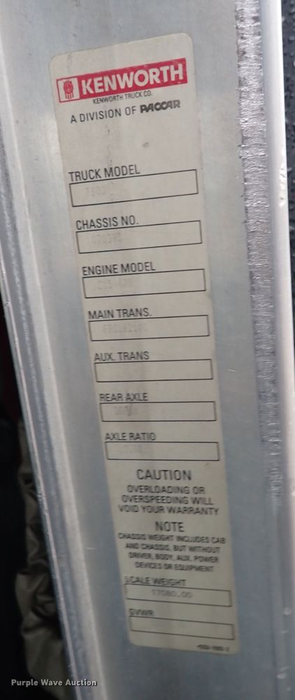 image for item DC4034 2004 Kenworth T600  semi truck