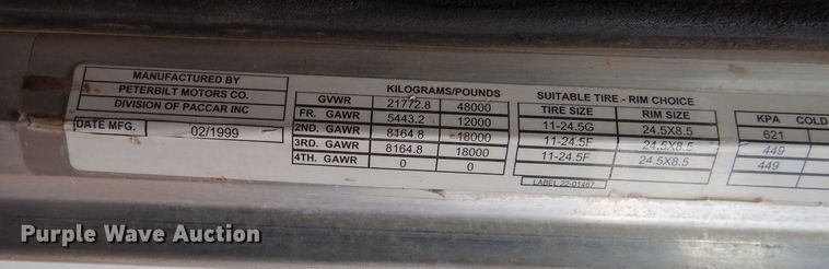 image for item DJ8934 1999 Peterbilt 379  semi truck