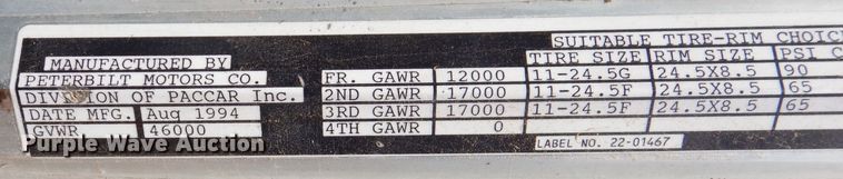 image for item DJ8935 1995 Peterbilt 379  semi truck