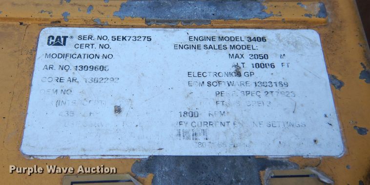 image for item DK0308 1996 Peterbilt 379  semi truck