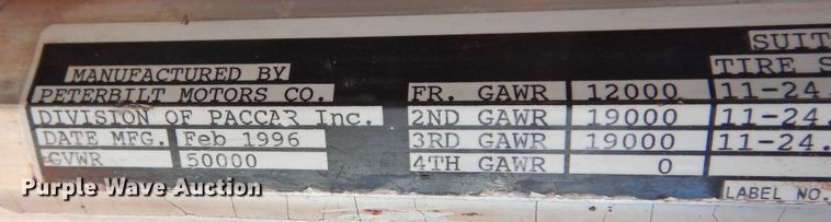 image for item DK0308 1996 Peterbilt 379  semi truck