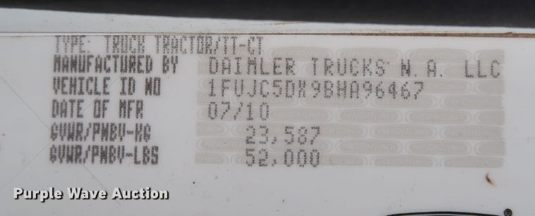 image for item DK3682 2011 Freightliner Business Class M2 112  vacuum truck