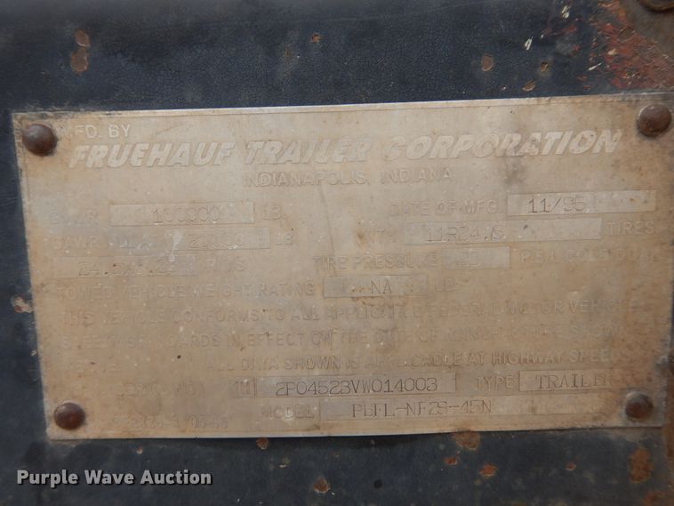 image for item DK8261 1997 Freuhauf PBFL-NF2S-45N  flatbed trailer