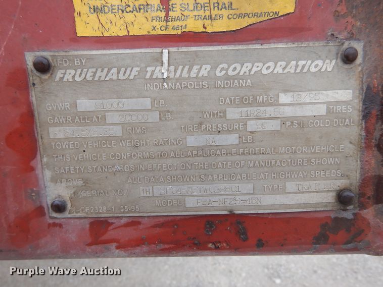 image for item DK8264 1996 Freuhauf PBA-NF2S-45N  flatbed trailer