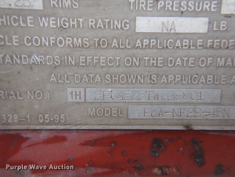 image for item DK8264 1996 Freuhauf PBA-NF2S-45N  flatbed trailer