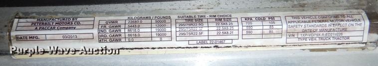 image for item DN7288 2014 Peterbilt 384  semi truck