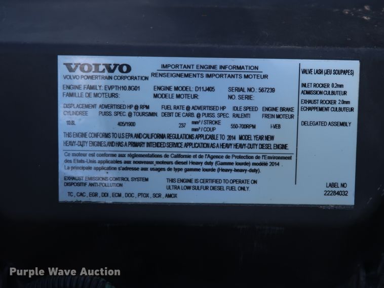 image for item IY9105 2015 Volvo VNL  semi truck