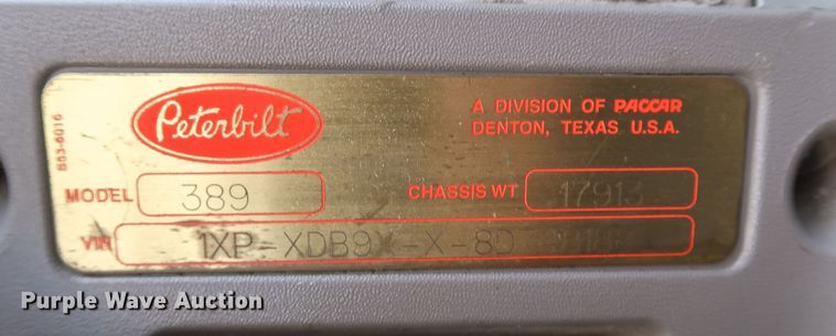 image for item IY9156 2008 Peterbilt 389  semi truck