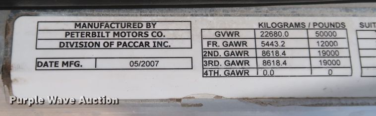 image for item IY9156 2008 Peterbilt 389  semi truck