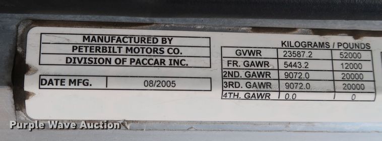 image for item IY9160 2006 Peterbilt 379  semi truck