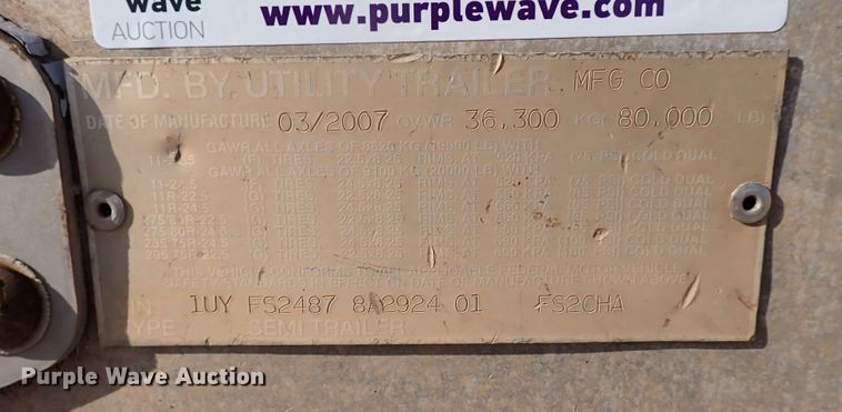 image for item JO9607 2008 Utility Trailers  flatbed trailer