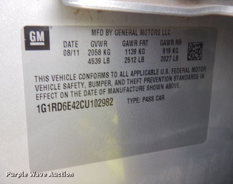 image for item DK8742 2012 Chevrolet Volt