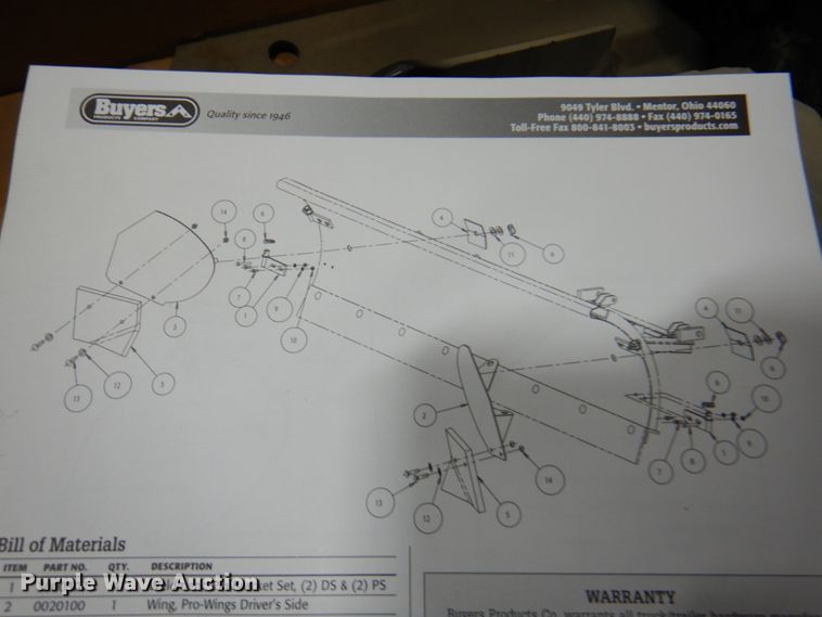 image for item DM6024 Buyers Pro Wings  snow plow wing extensions