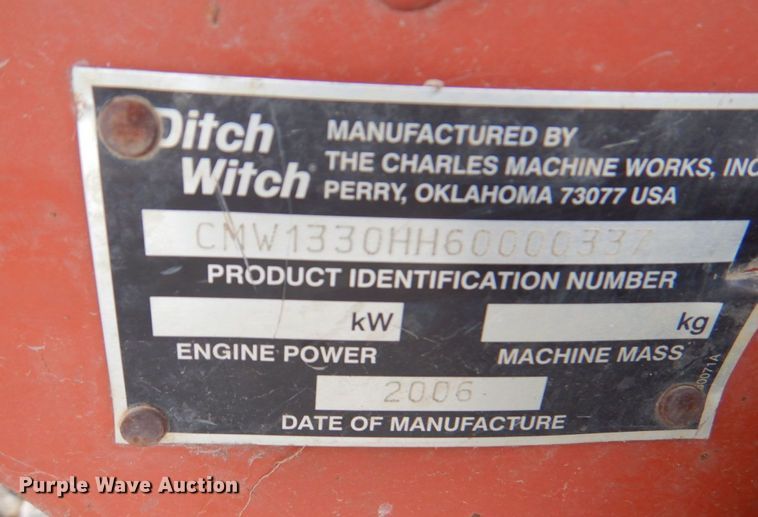 image for item DM6080 2006 Ditch Witch 1330  trencher