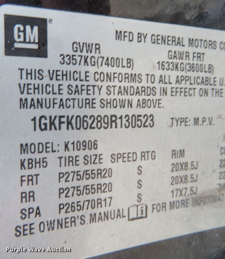 image for item DN7936 2009 GMC Yukon Denali XL  SUV