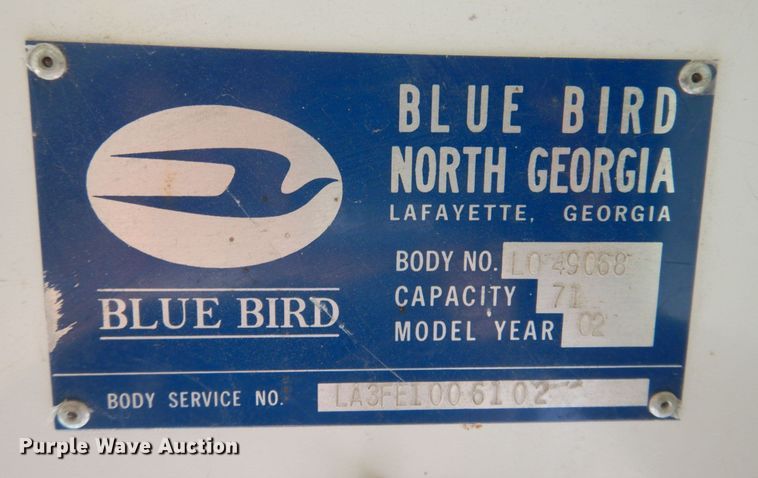 image for item DP5414 2002 Blue Bird All American  school bus