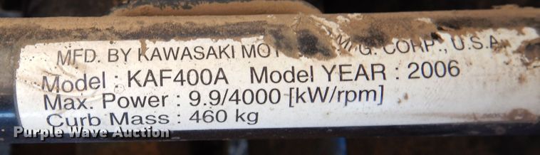 image for item DR1146 2006 Kawasaki  utility vehicle