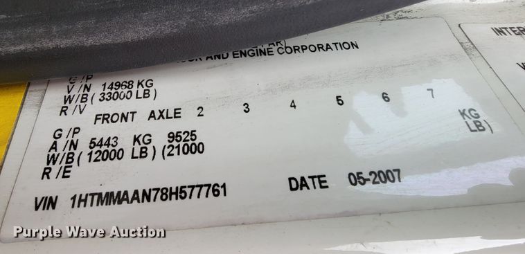 image for item HF9315 2008 International 4300  flatbed truck