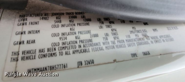 image for item HF9315 2008 International 4300  flatbed truck