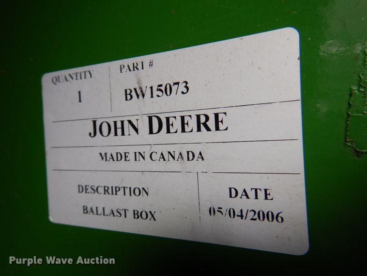image for item IH9240 John Deere  ballast box