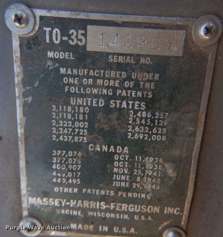 image for item IM9699 Ferguson TO-35  tractor