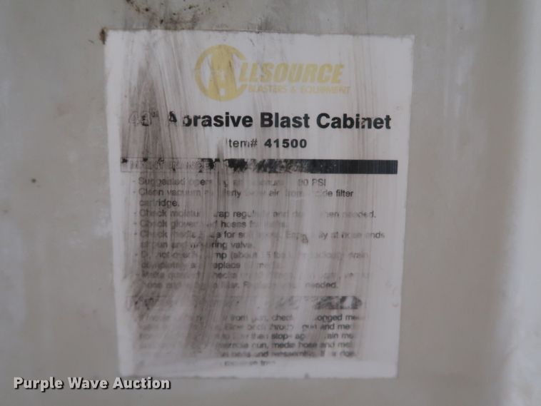 image for item IY9193 Allsource 41500  abrasive blast cabinet