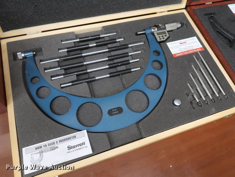 image for item IY9196 (4) Starrett micrometer sets