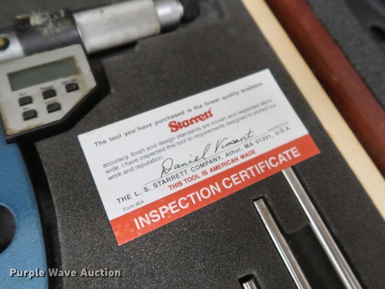 image for item IY9196 (4) Starrett micrometer sets