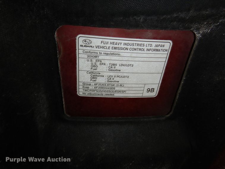 image for item JJ9208 2010 Subaru Legacy