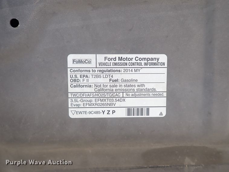image for item JO9542 2014 Ford F150  SuperCrew pickup truck