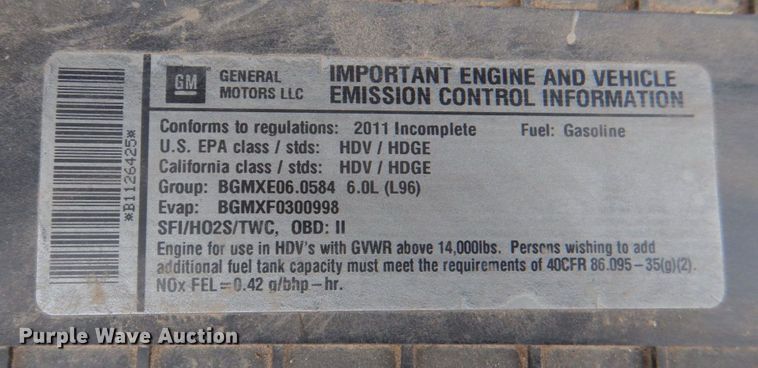 image for item JS9543 2011 GMC Savana  school bus