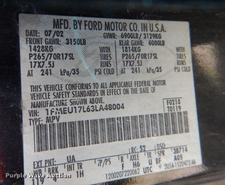 image for item JS9552 2003 Ford Expedition Eddie Bauer  SUV