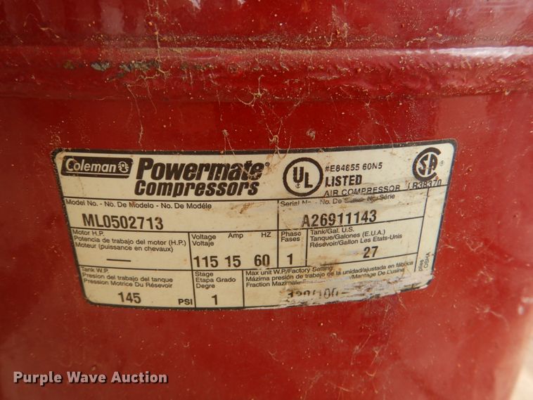 image for item JS9561 Magnaforce  air compressor