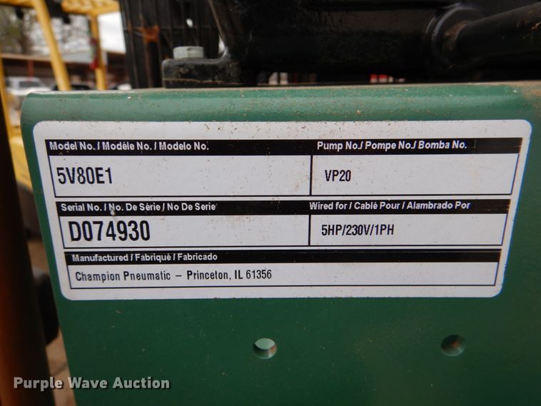 image for item JS9562 Champion Value Plus  air compressor