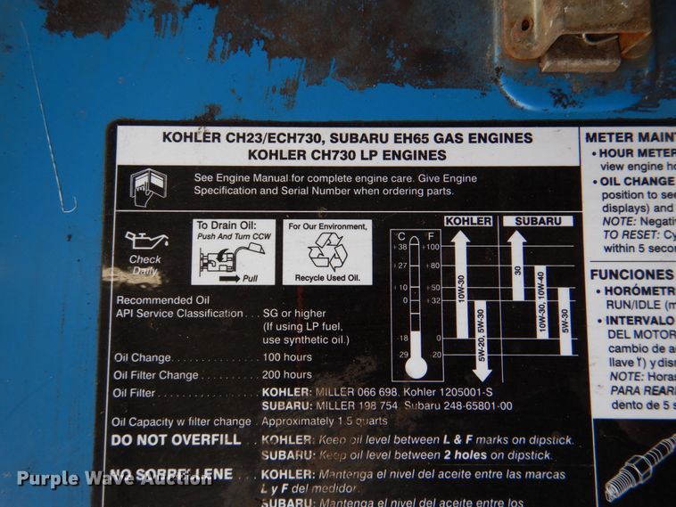 image for item JS9566 Miller Bobcat 250  welder/generator