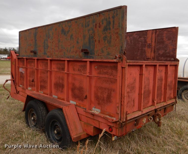 image for item JS9570 1997 Texas Bragg 6X12 GN  dump trailer