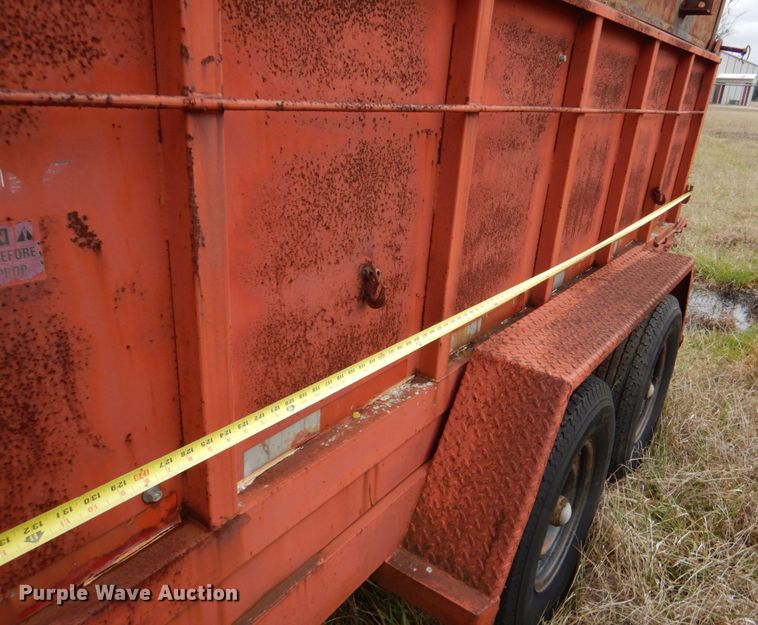 image for item JS9570 1997 Texas Bragg 6X12 GN  dump trailer